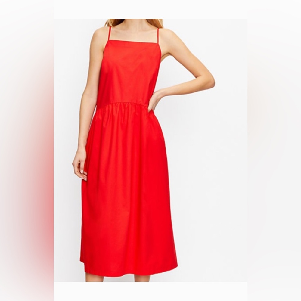 New Loft red cotton sundress